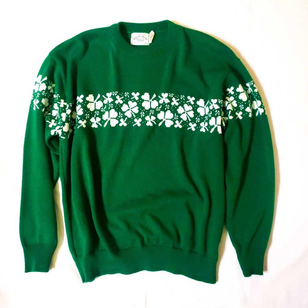 Acrylic Shamrock Sweater | St. Patrick's Day